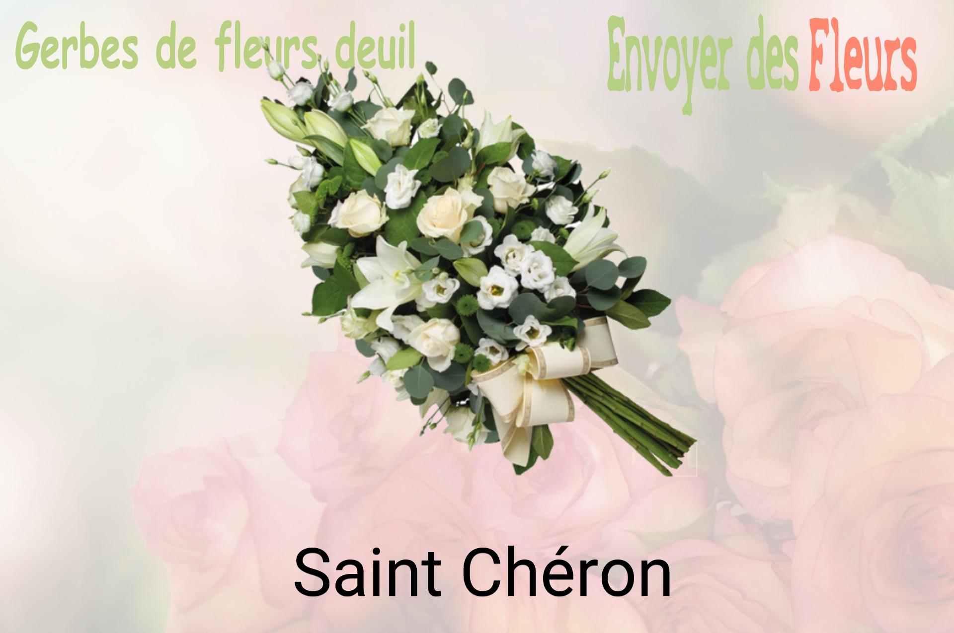 Gerbe de fleurs de deuil livrée à Saint-Chéron